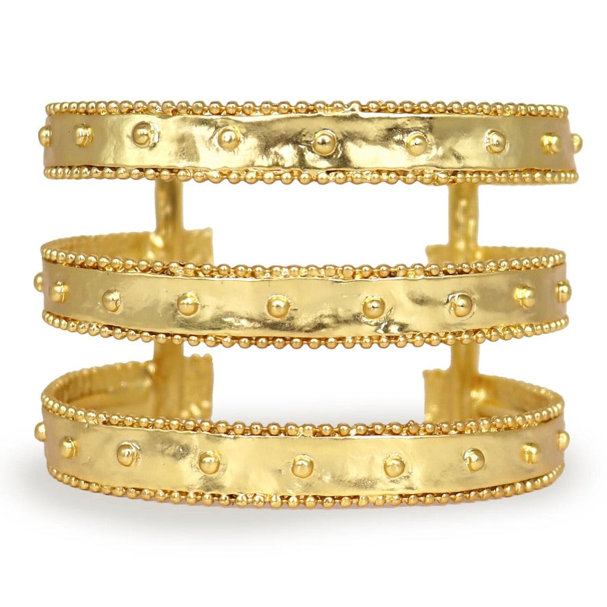 Three Rows w/ DotsGold