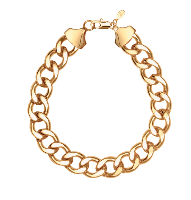 Gold Large Link Circle Catch