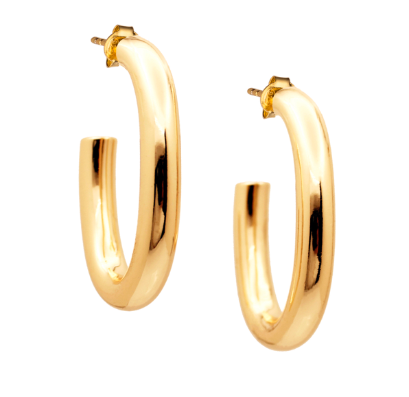 Oval Gold Hoops