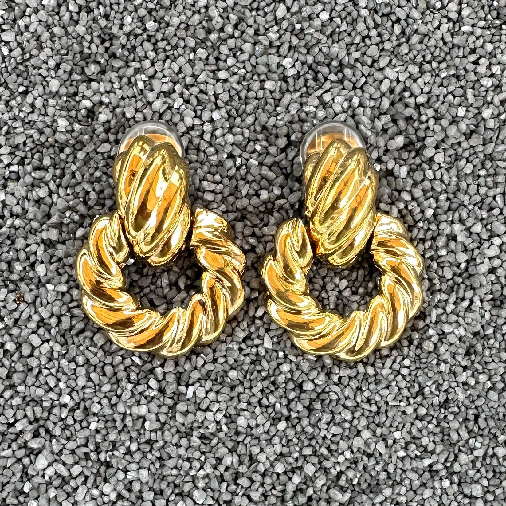 Shiny Gold Twist Door Knocker