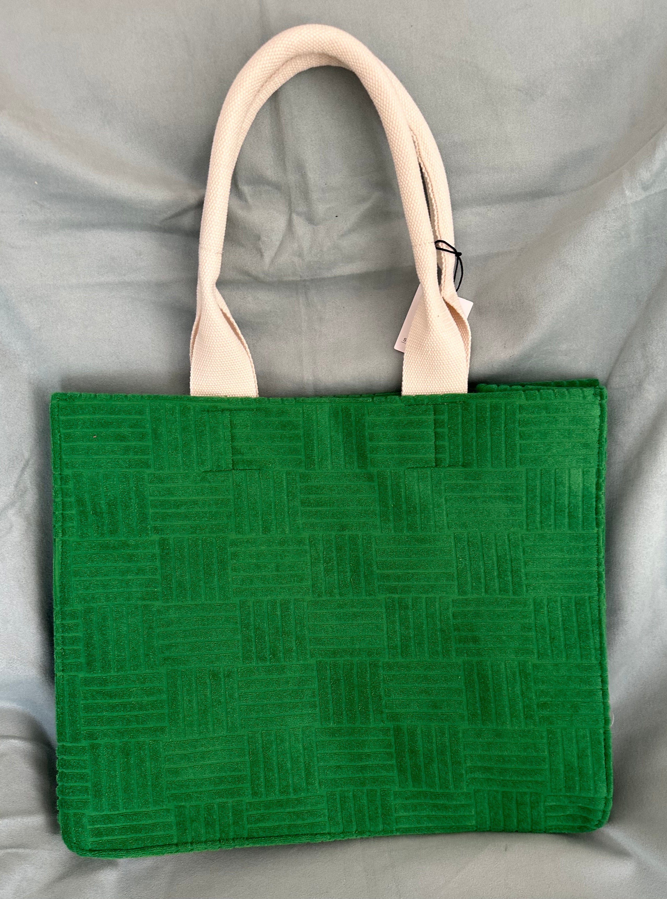 Terry Large Tote with Canvas Trim