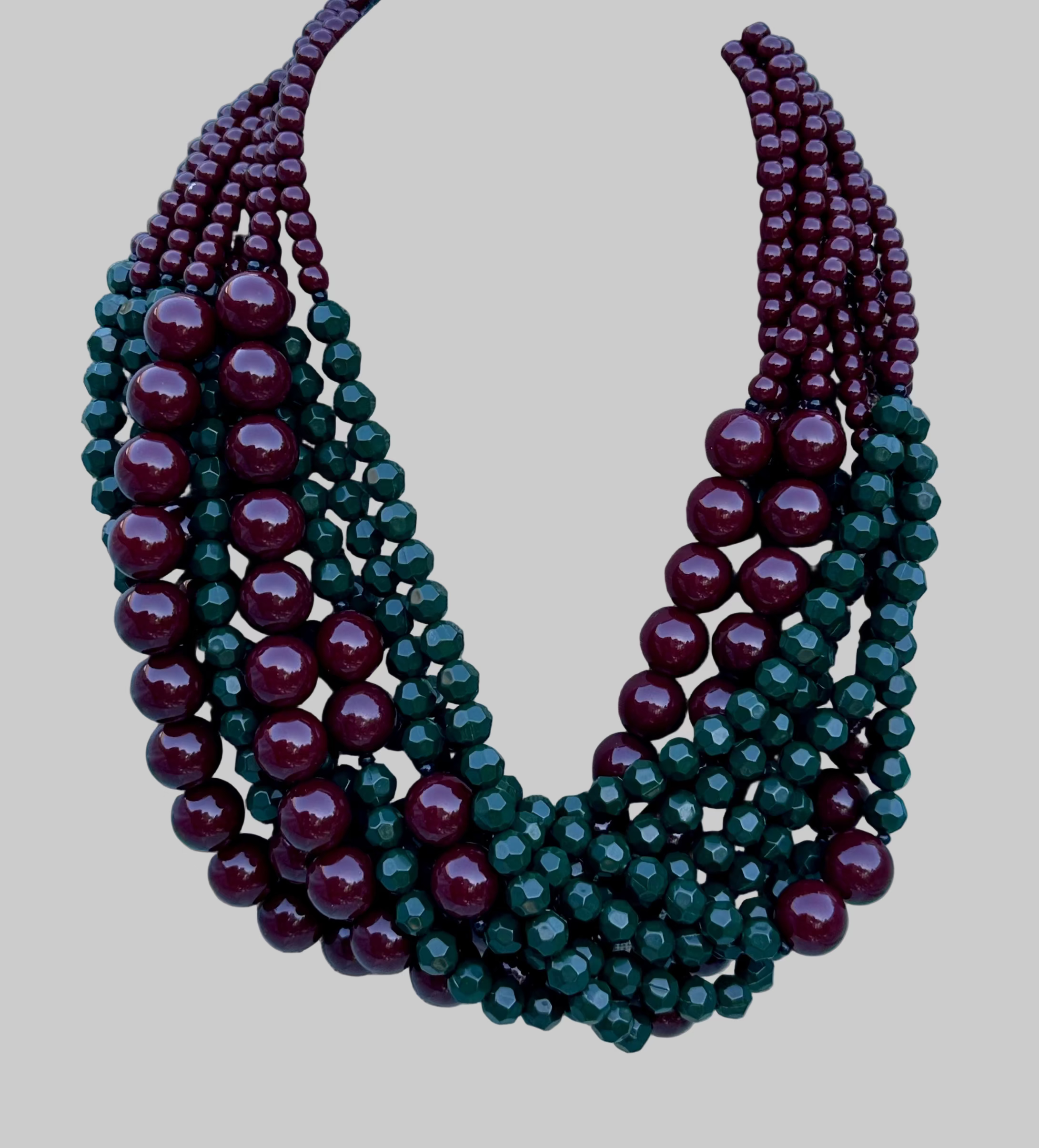 Small Balls and Garnet Color Twisted 10