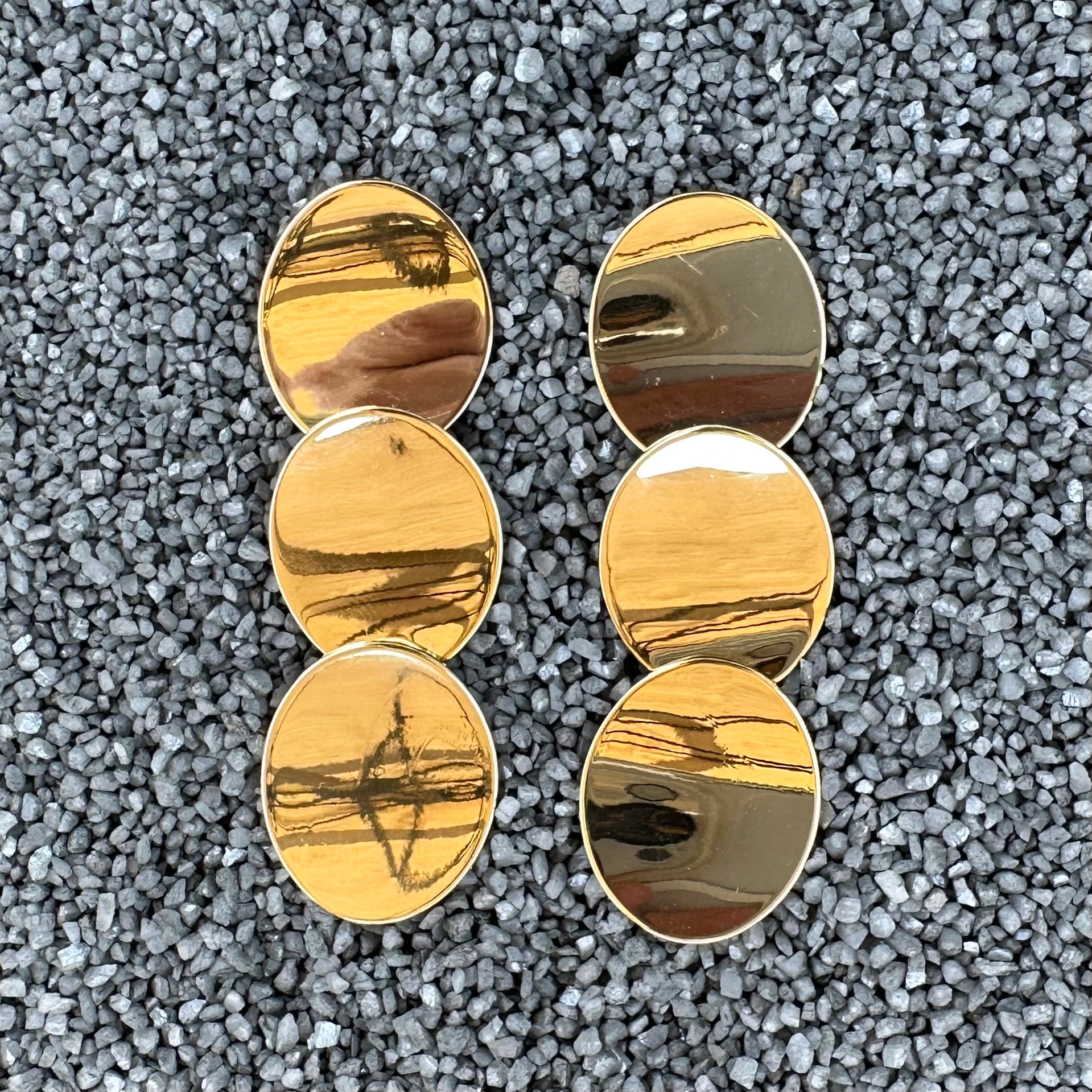 2" Polished Gold Disc Drop