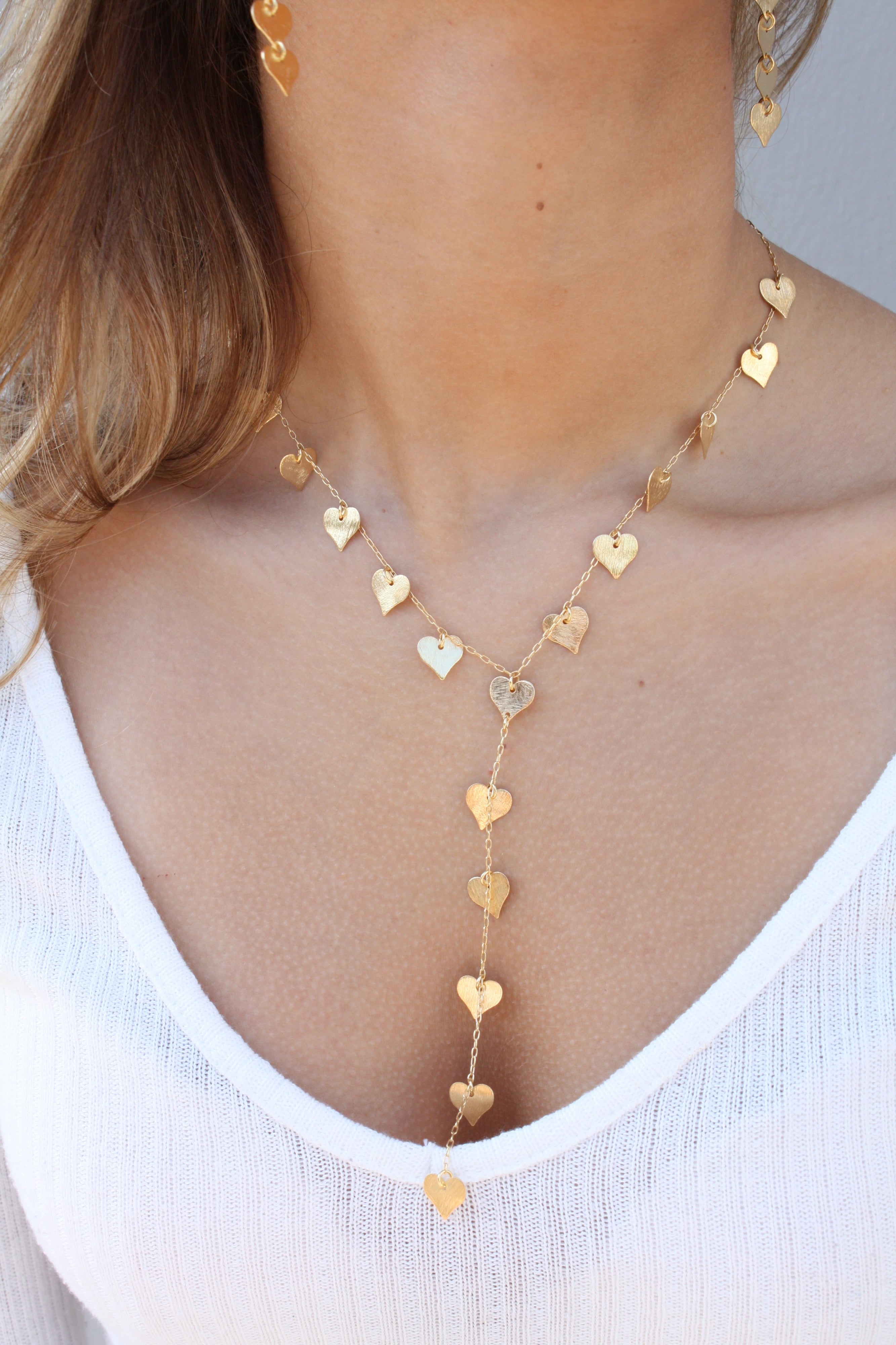 Lainey 18k Plate Heart Lariat