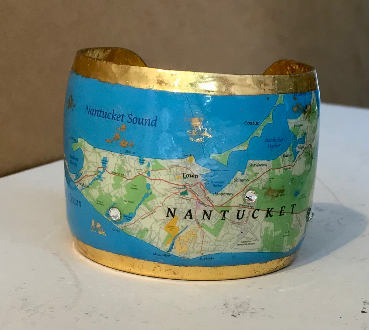 Nantucket Map Cuff