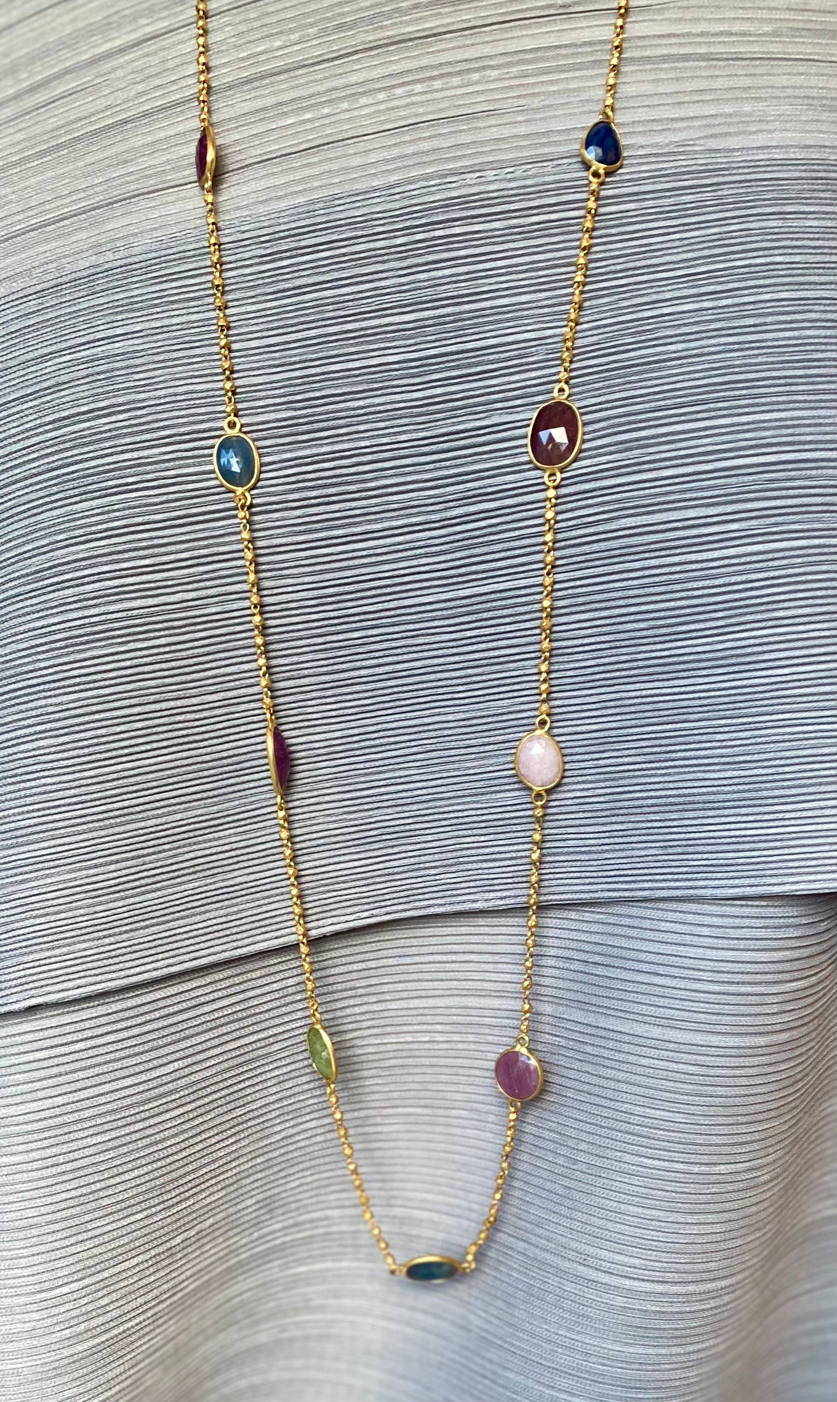 Multi Saphire Gold/Small links