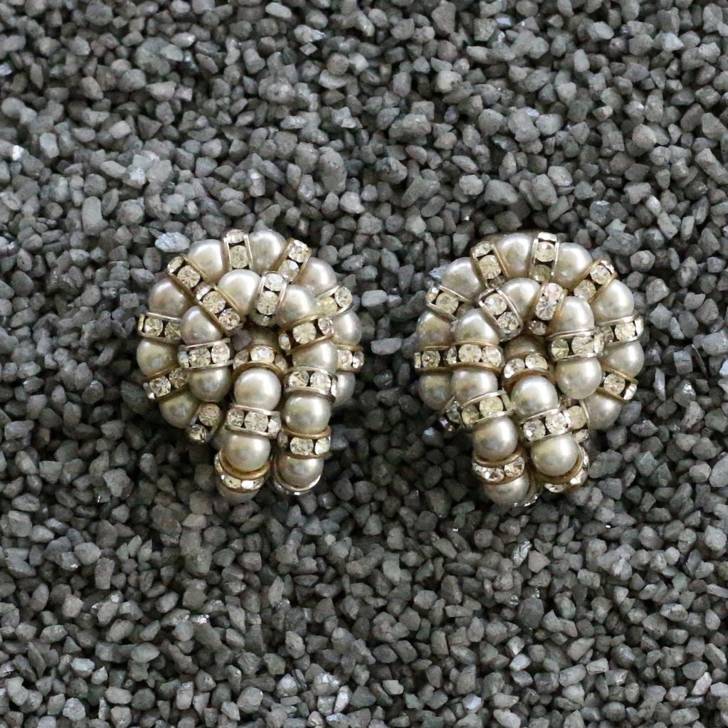 Gibraltar Earings Gold & Pearl