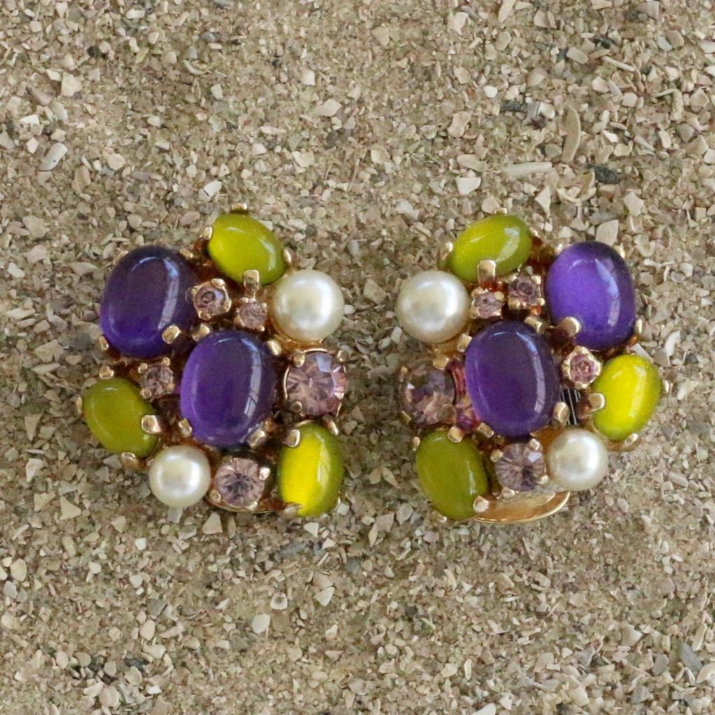 Vcexclusives: Clusters W/Pearl Accent / Purple & Green