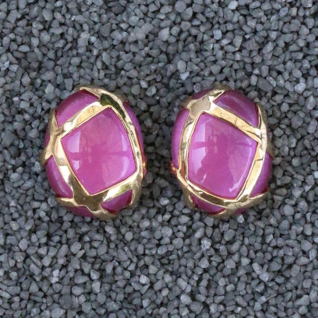 Oval Gold Straps in Colors