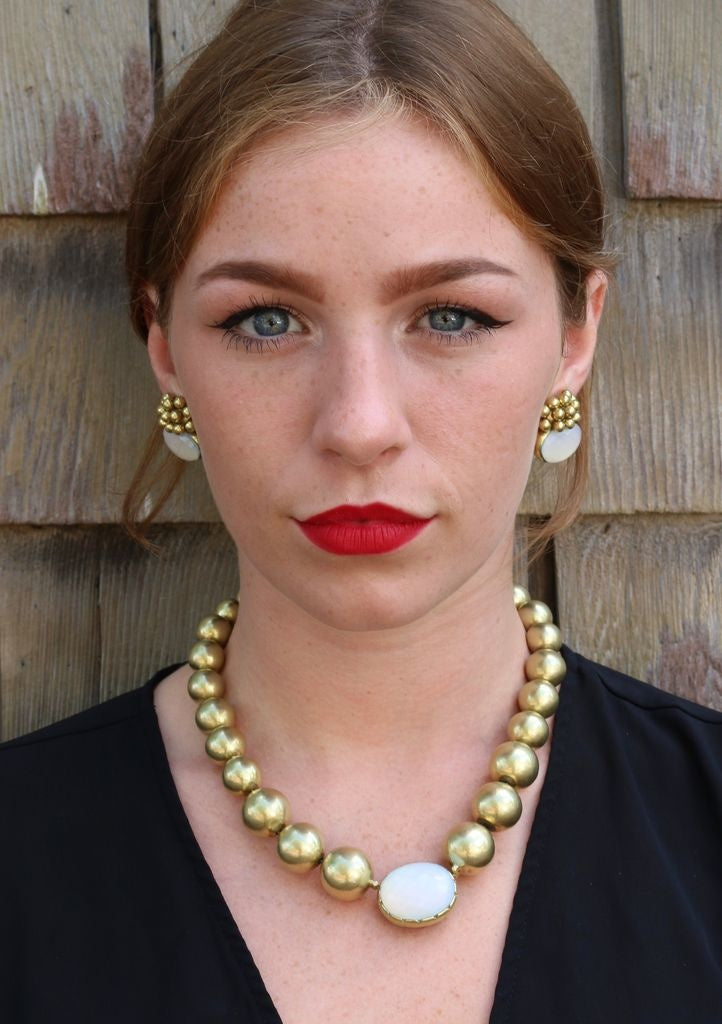 Vaubel: Gold Vermeil With Semi Precious Stone