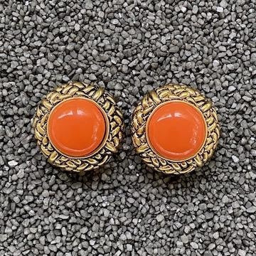 Coral In Gold Weaves