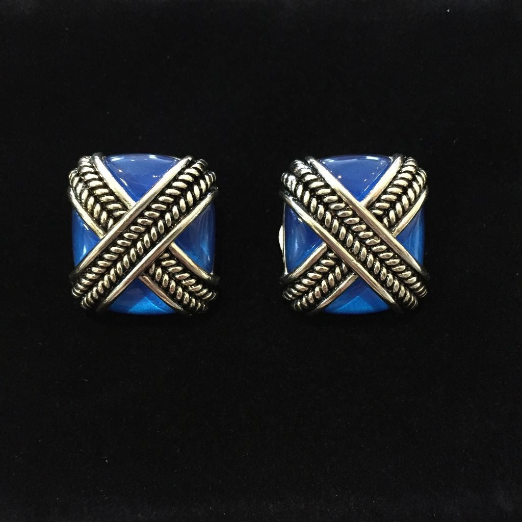 Rope Cross In Cobalt