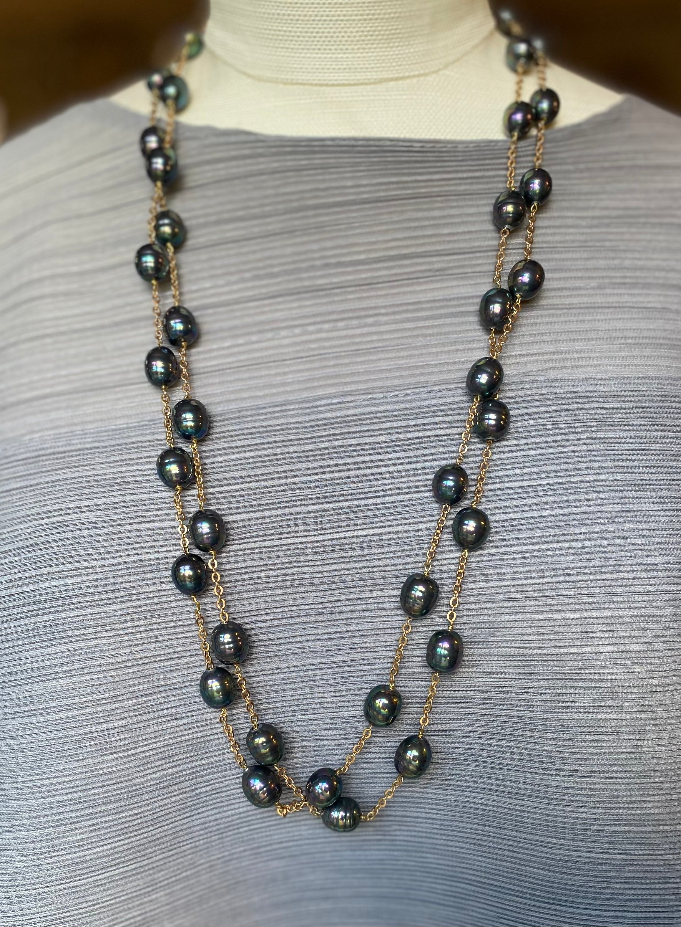 Water Black Pearl And Silver