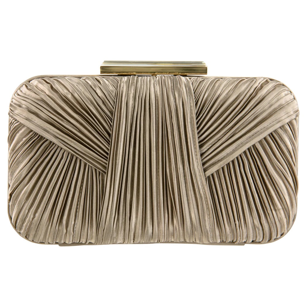 Pleated Clutch w Bar in Colors