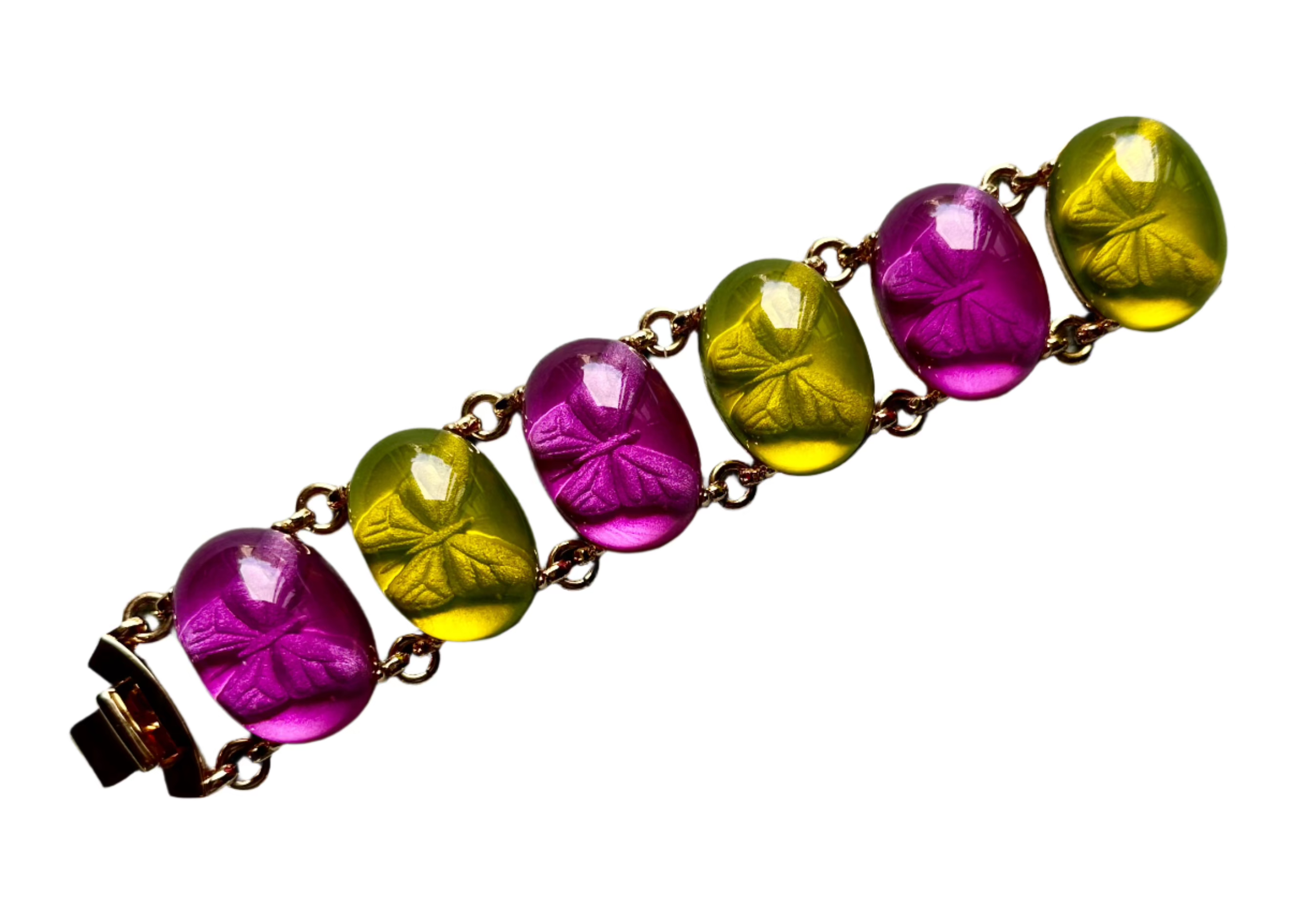 Oval Butterfly Bracelet in Colors