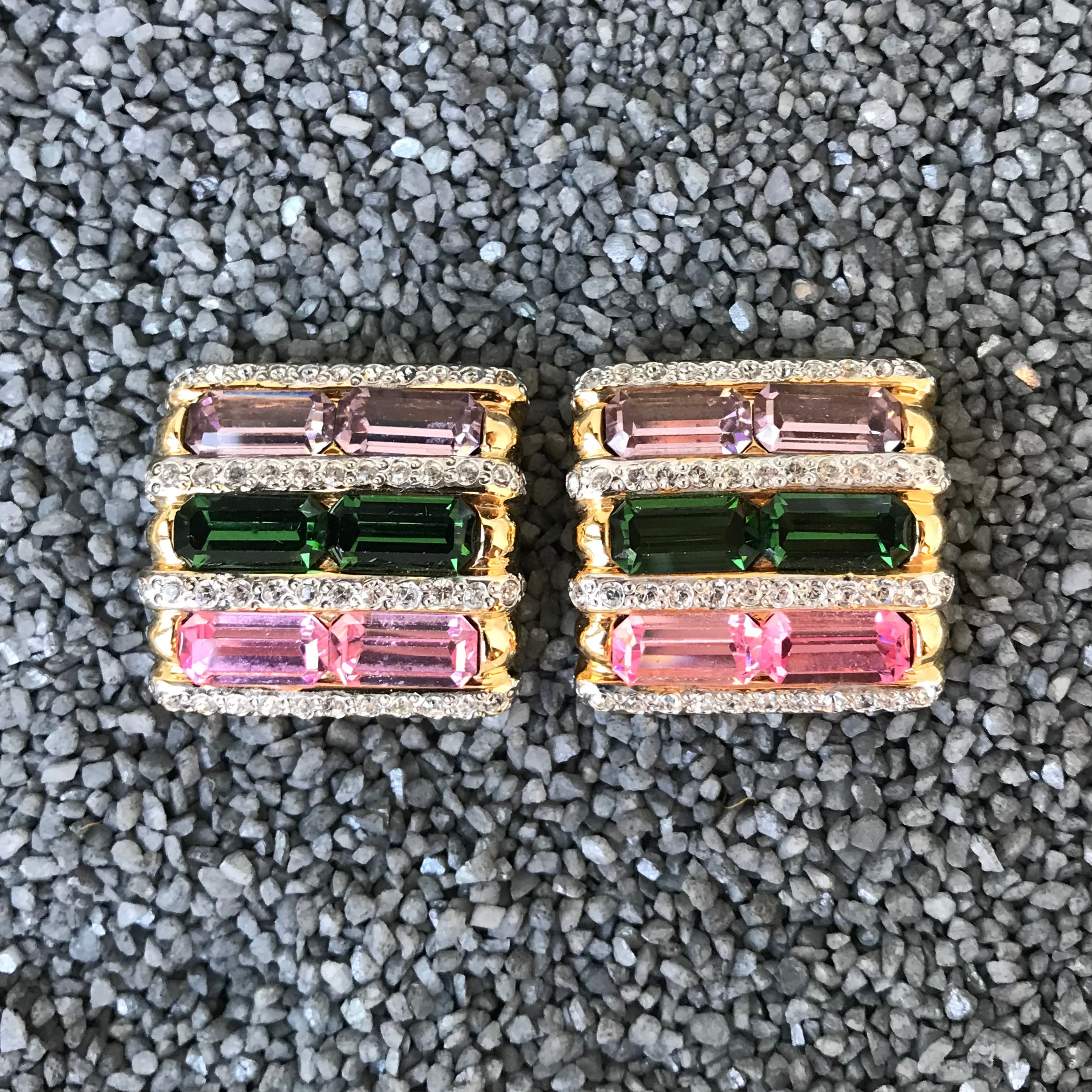 Amethyst Green Pink Square