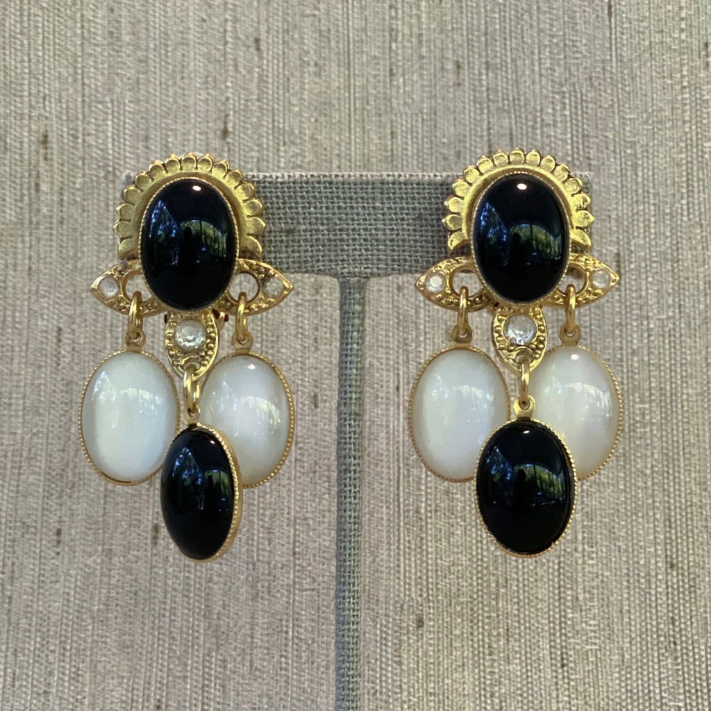 Antique Gold Black White