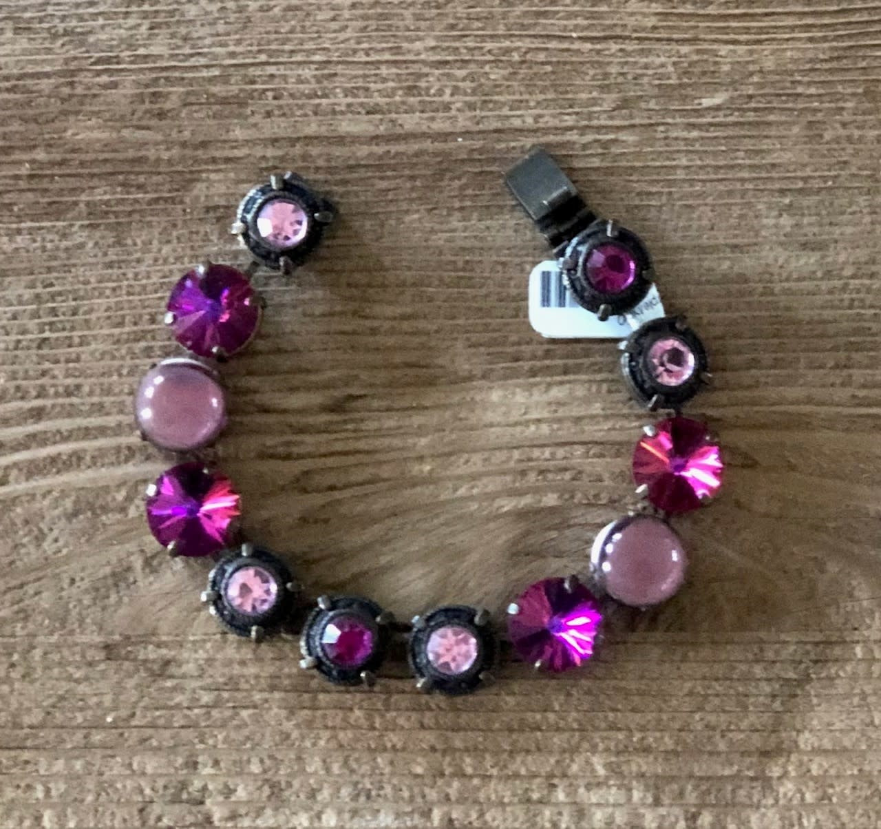 Bronze W/ Purple And Pink Stones Bracelet