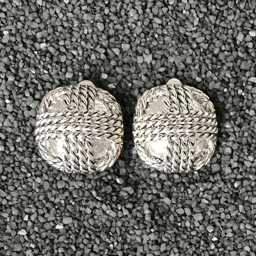 Antique Silver Rope Criss Cross
