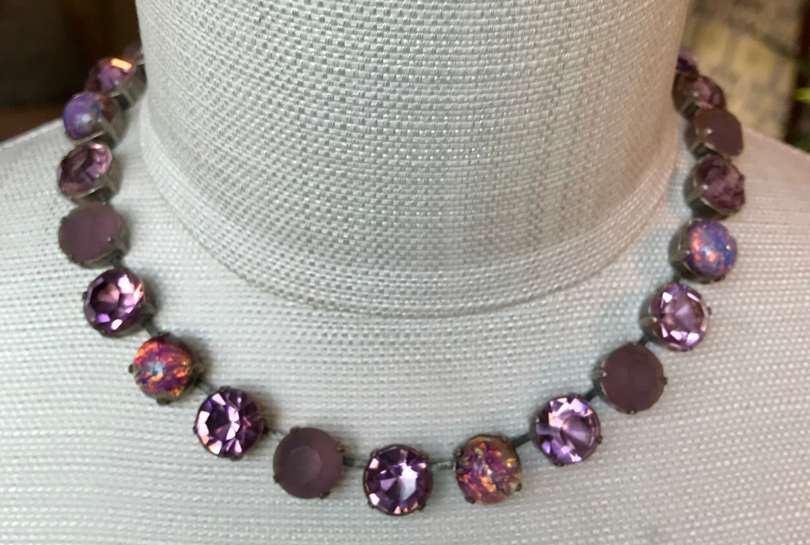 Blin/Purp Lt/Dl Pink Crys W/Sil