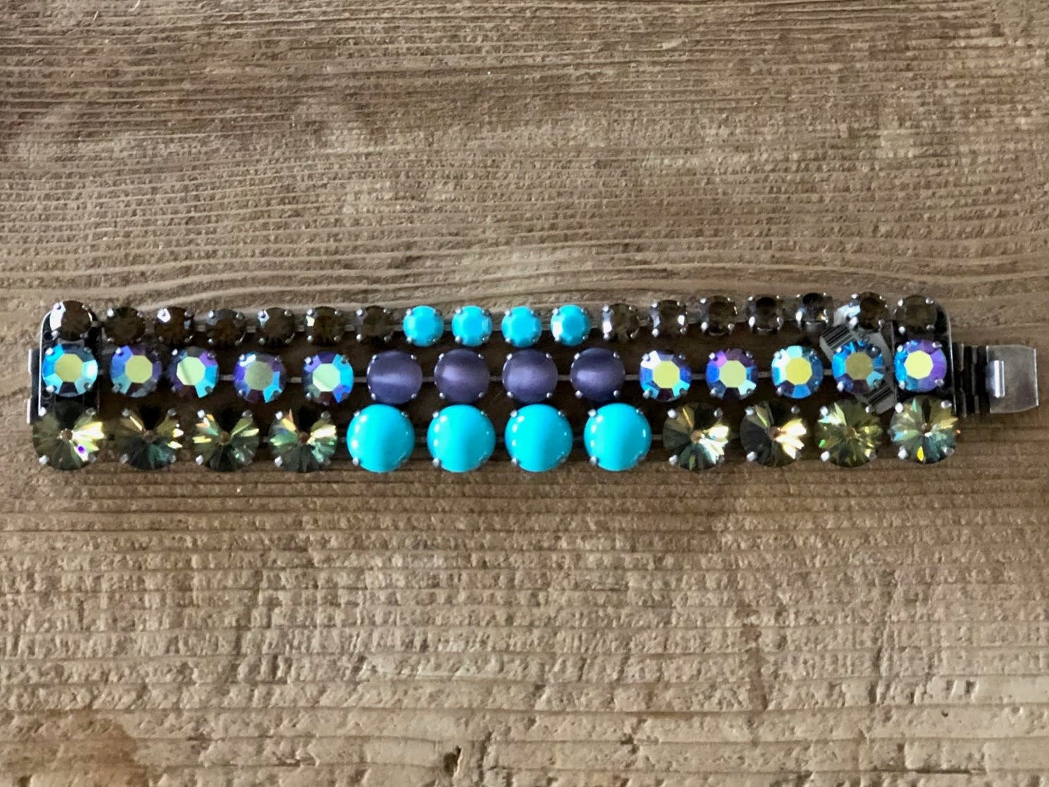 3 Tier Turquoise Purple Topaz Stones