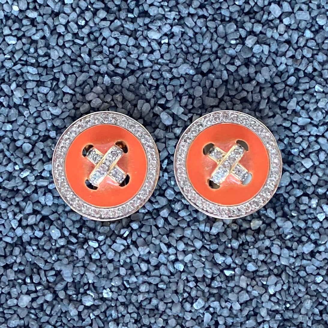 Button Clip Earring in Colors