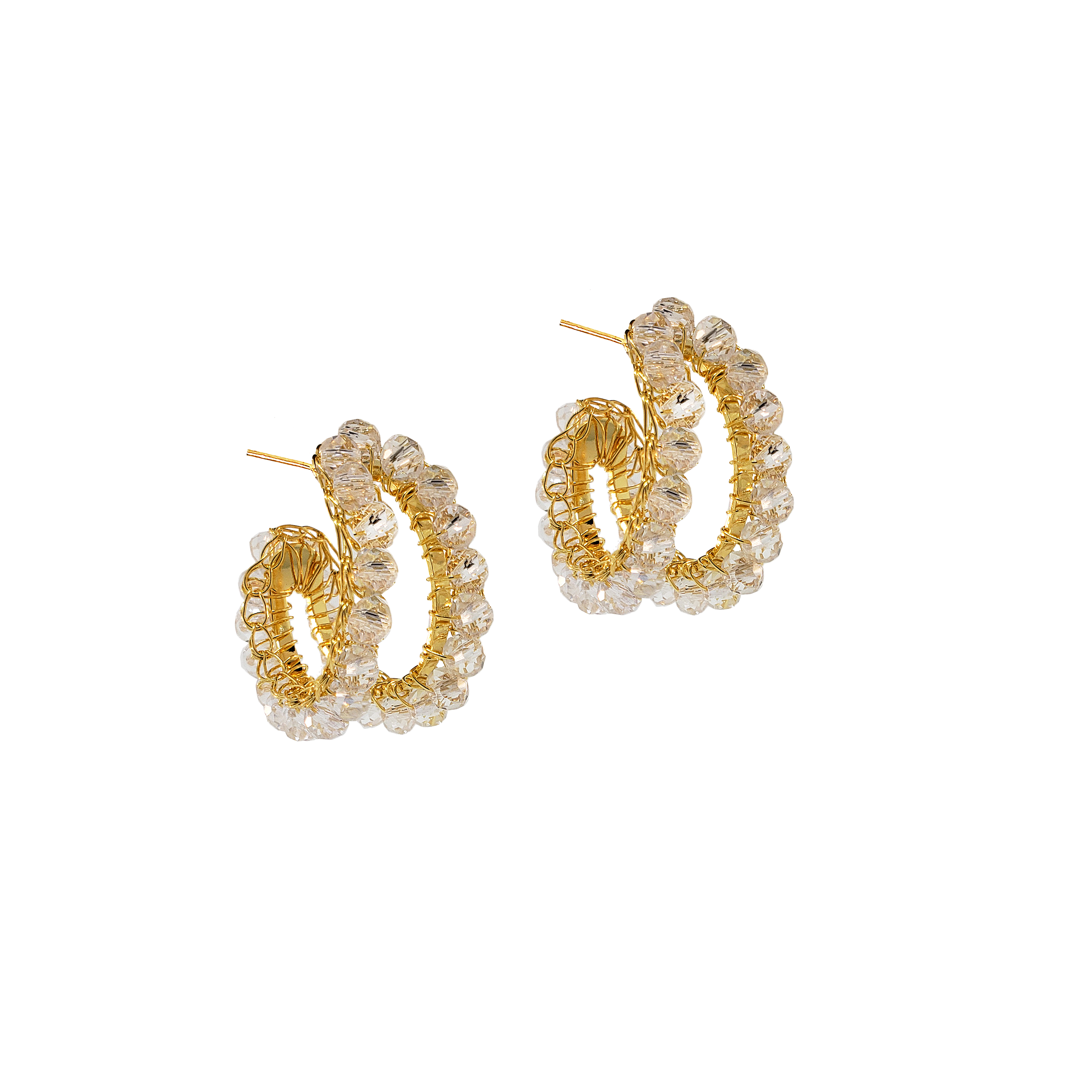Beaded Double Hoops Nina