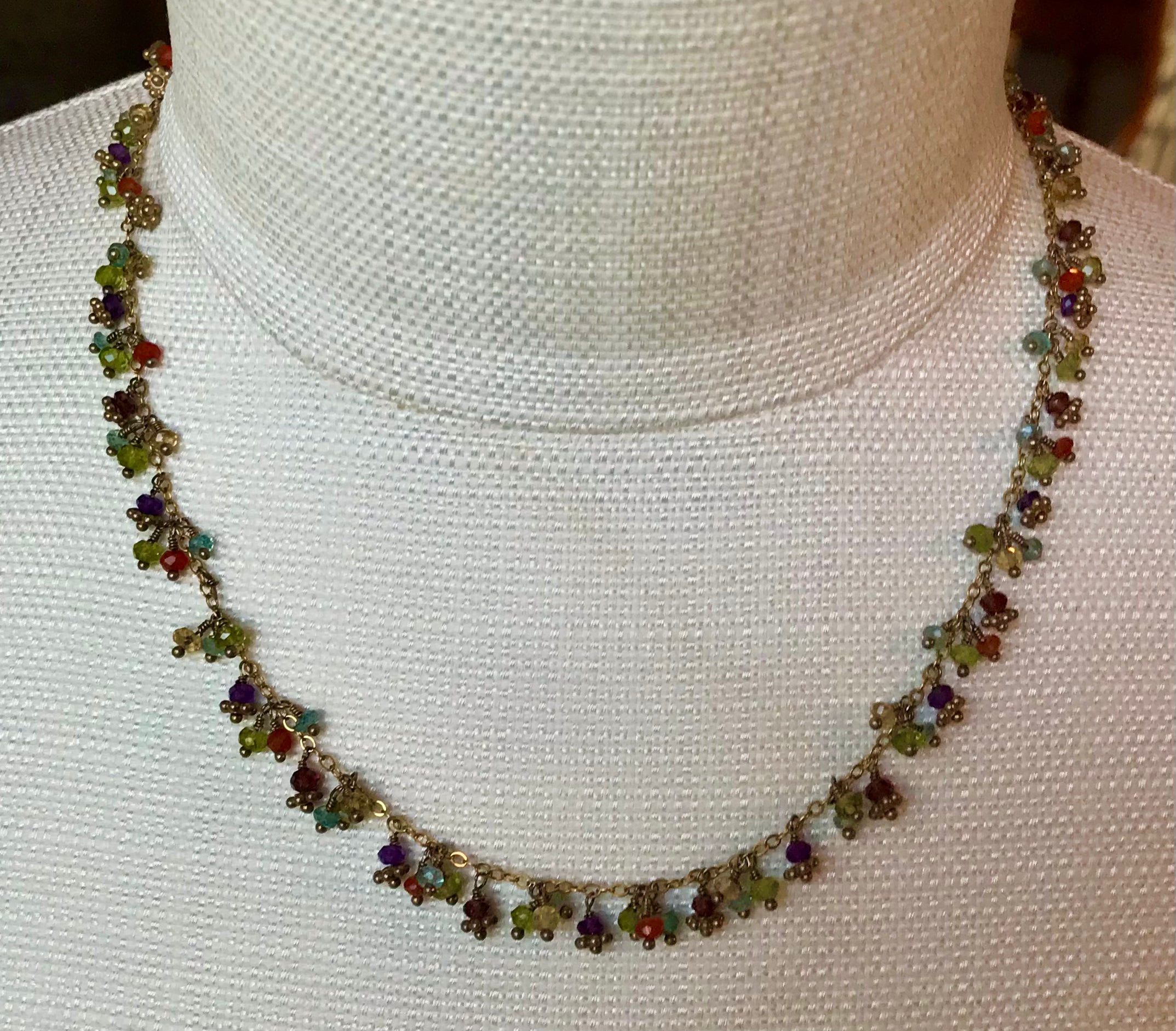 Tiny Multi Semi Precious Stone