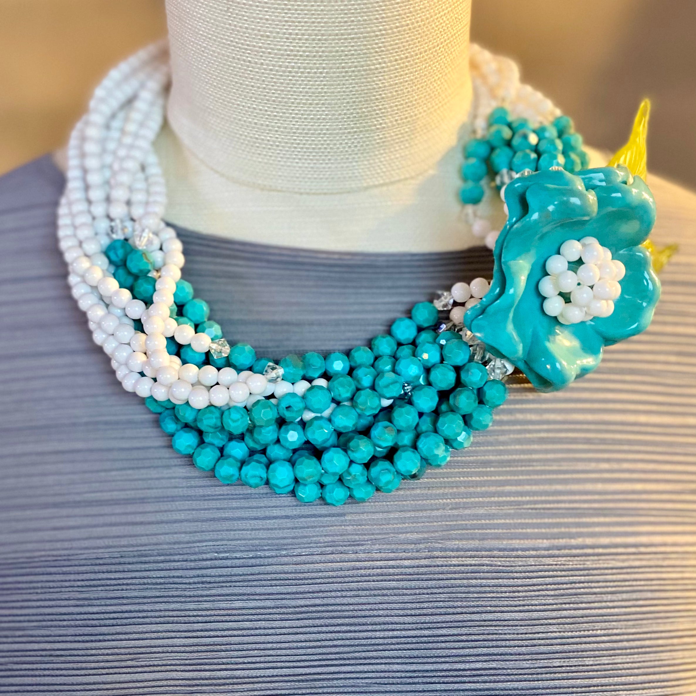 White Turquoise Flower