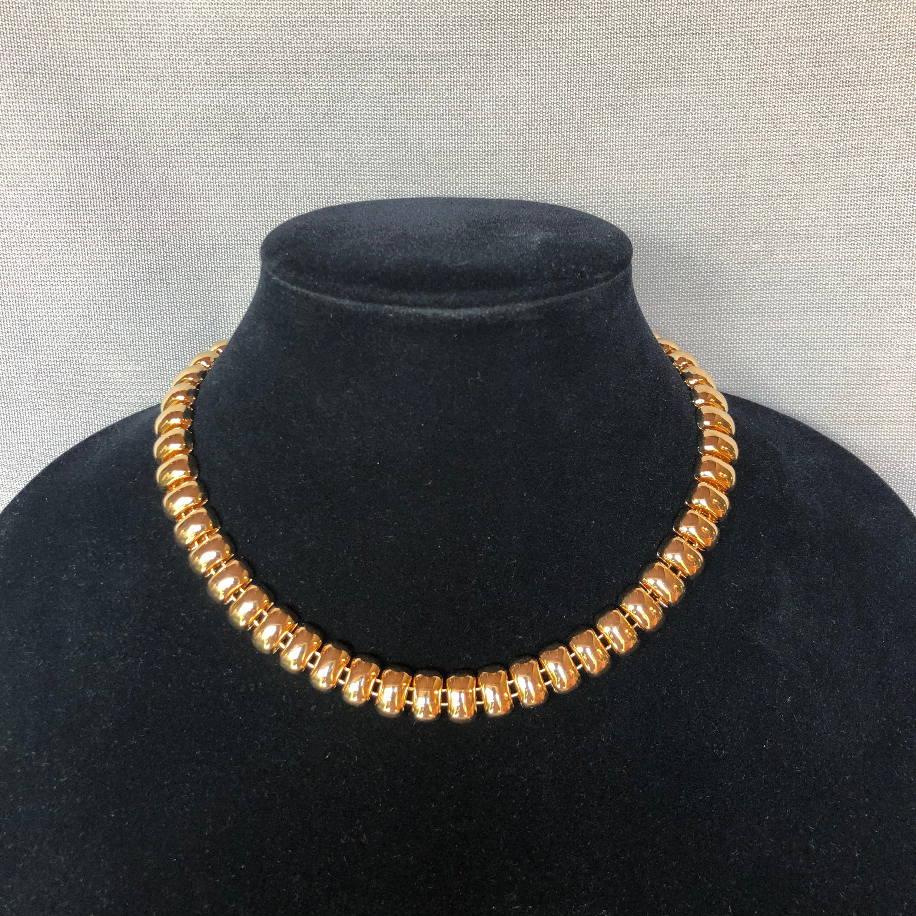 Connected Gold Oval Beads with Magnets