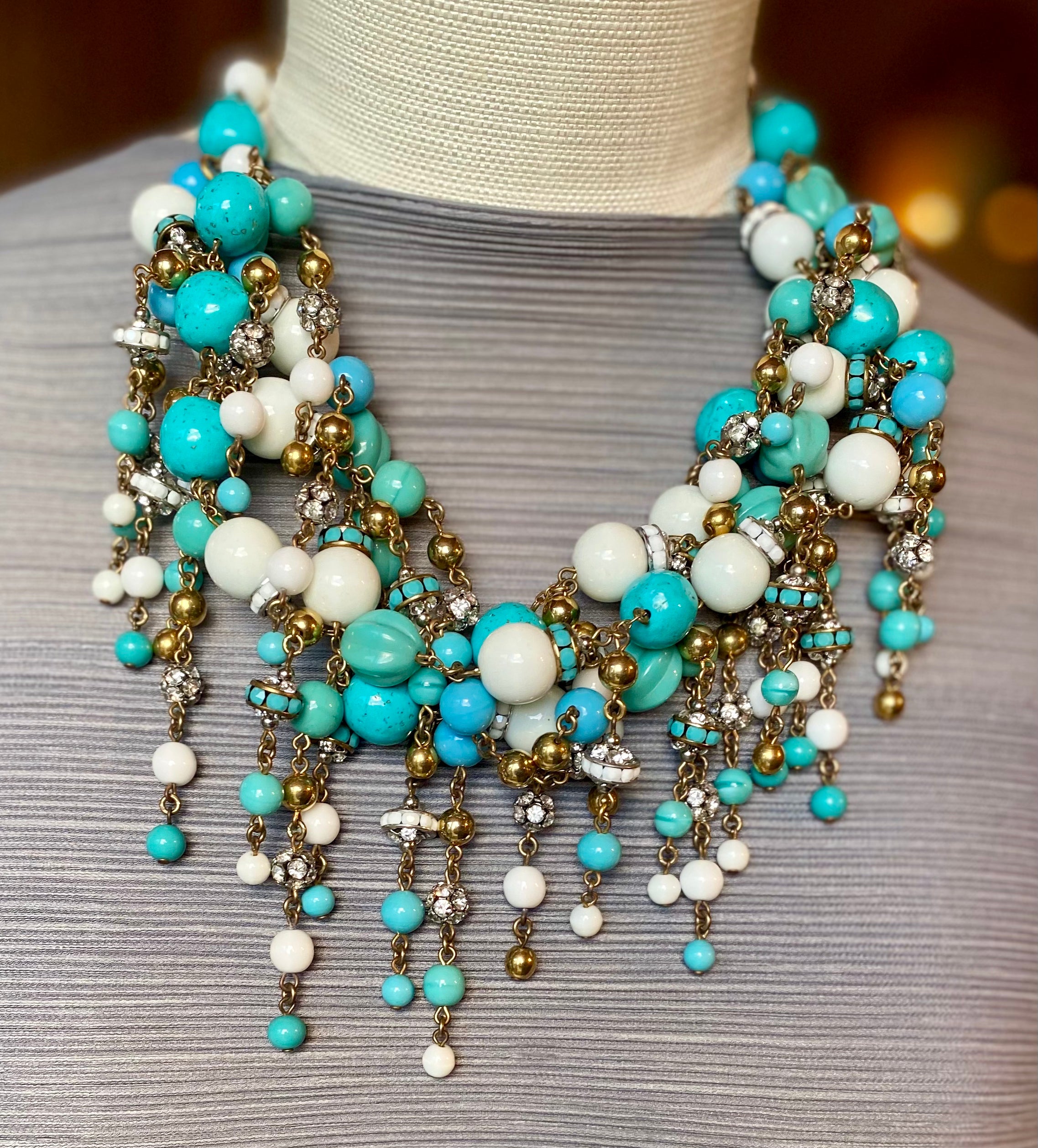 Josefa White Turquoise Gold Crystals