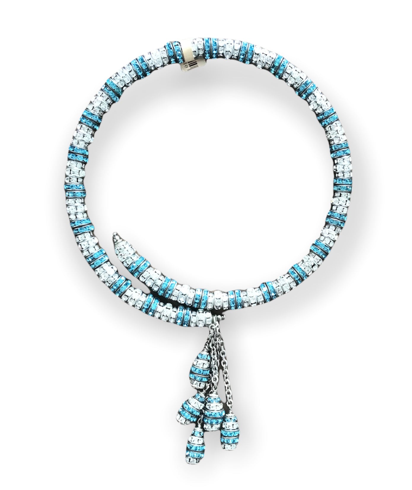 Yasmin Wrap in Light Blue Silver