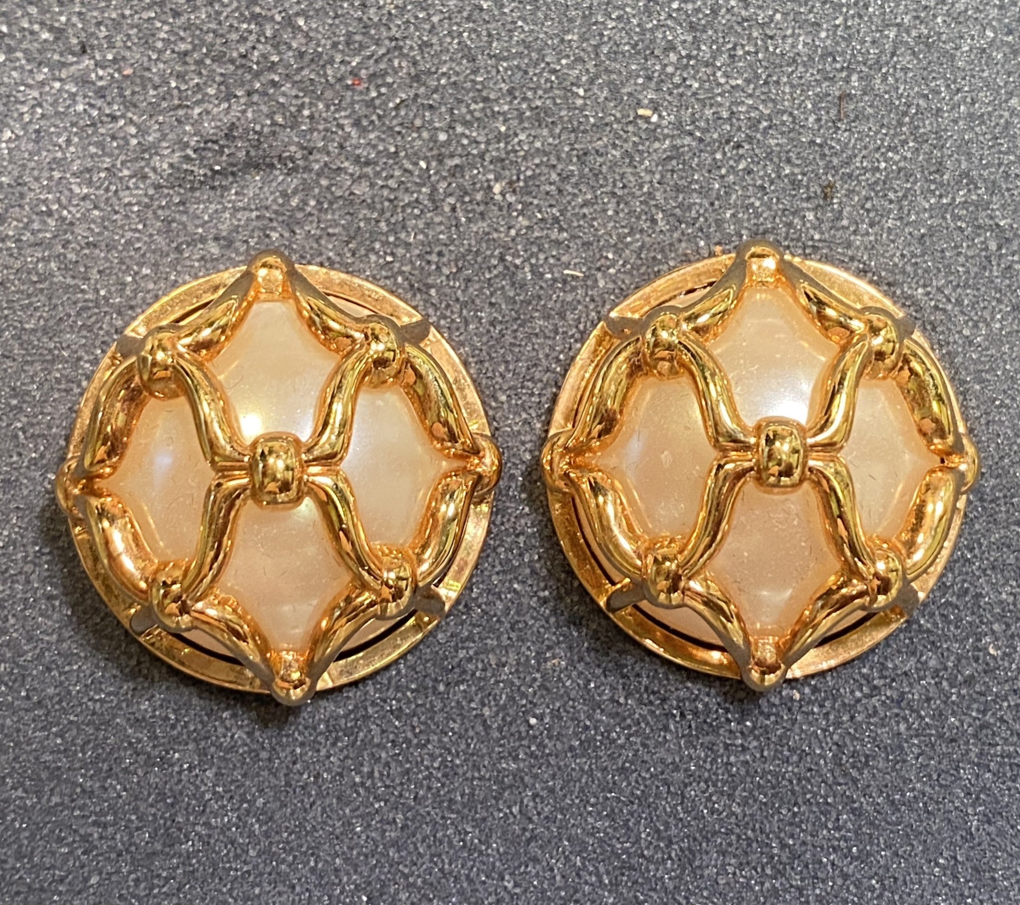 Gold And Pearl Clip Earring