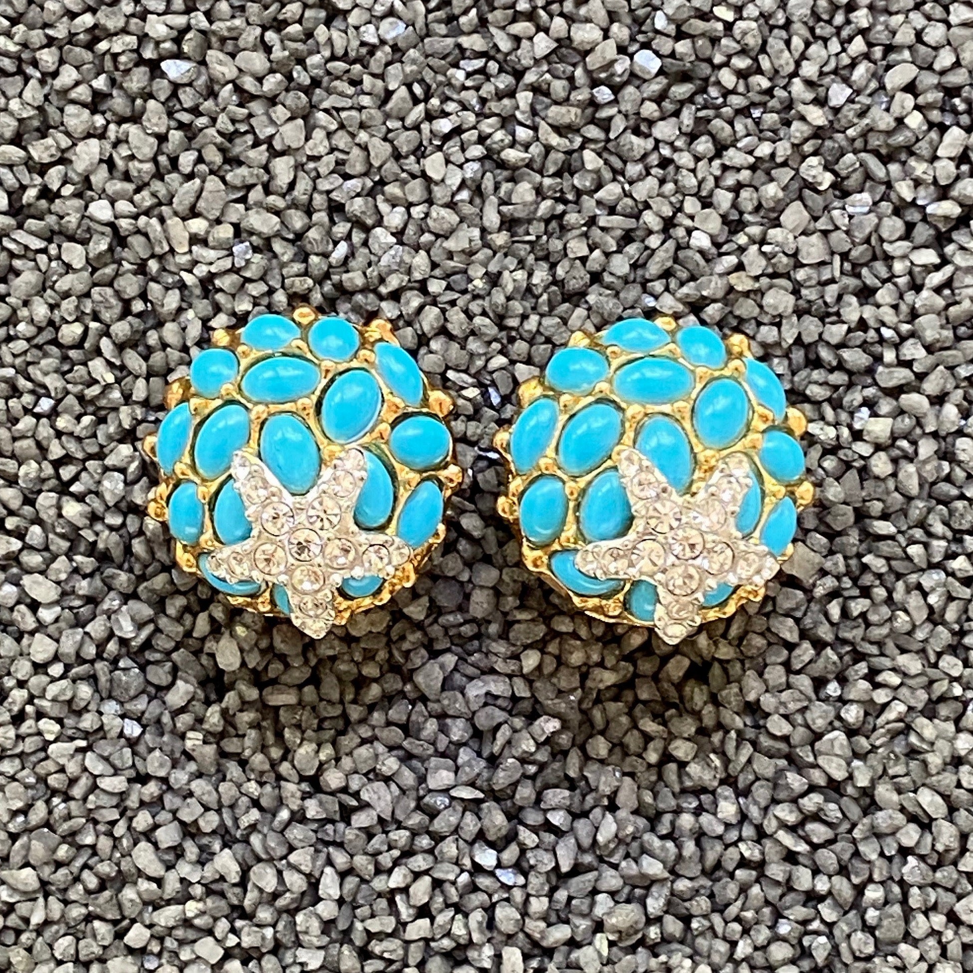 Crystal Starfish on Turquoise