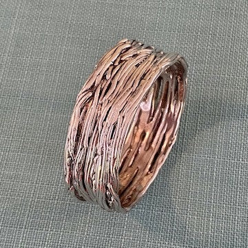 Silver Textured Bracelet