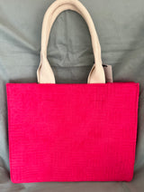 Terry Large Tote with Canvas Trim