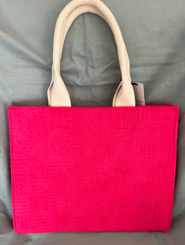 Terry Large Tote with Canvas Trim