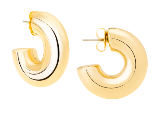 Polished Gold Open Hoops