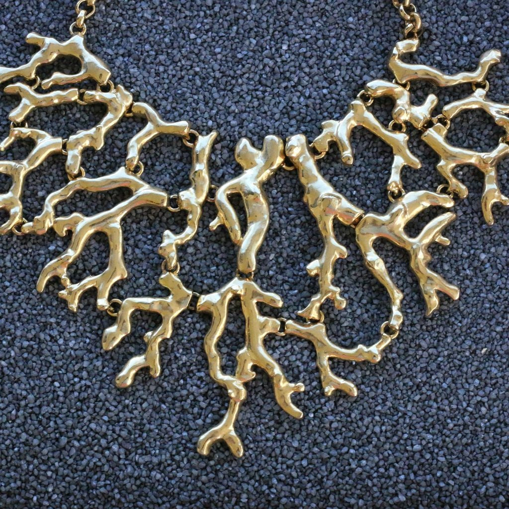 Kjlane: Branch Gold Coral Necklaces