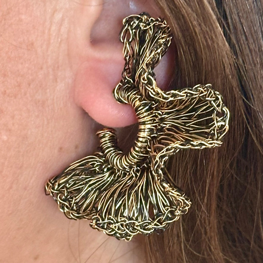 Small Ruffled Hoops in Color Rio