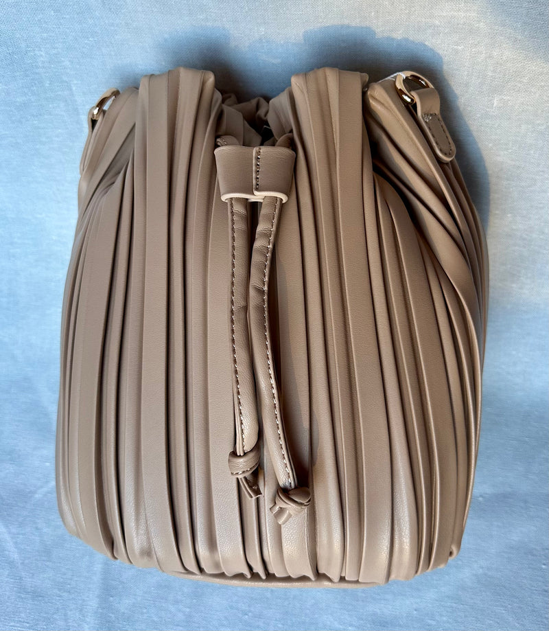 Pleated Bucket Bag in Colors