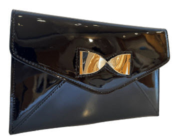 Leather Clutch with Bow