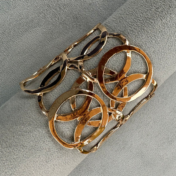 Gold Open Circles Cuff