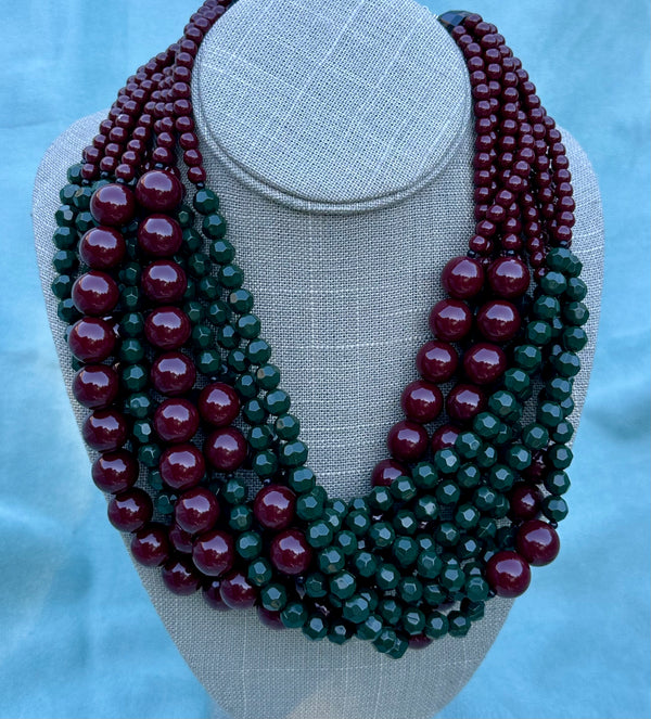 Small Balls and Garnet Color Twisted 10