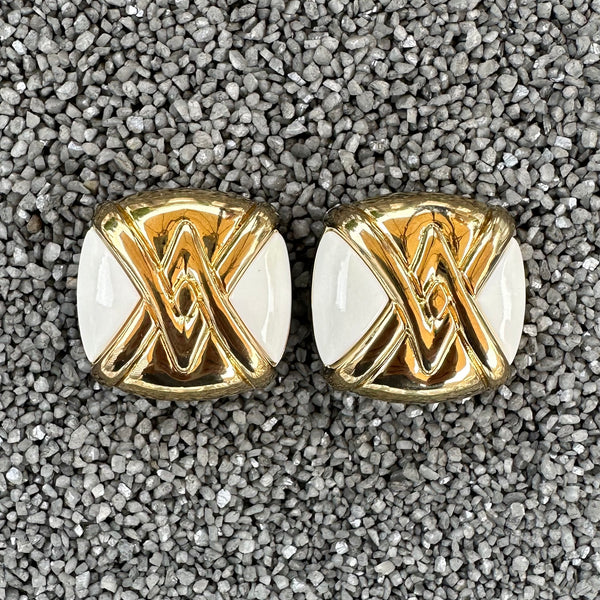 White with Gold Intersection