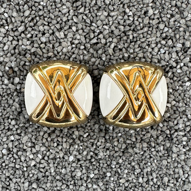 White with Gold Intersection