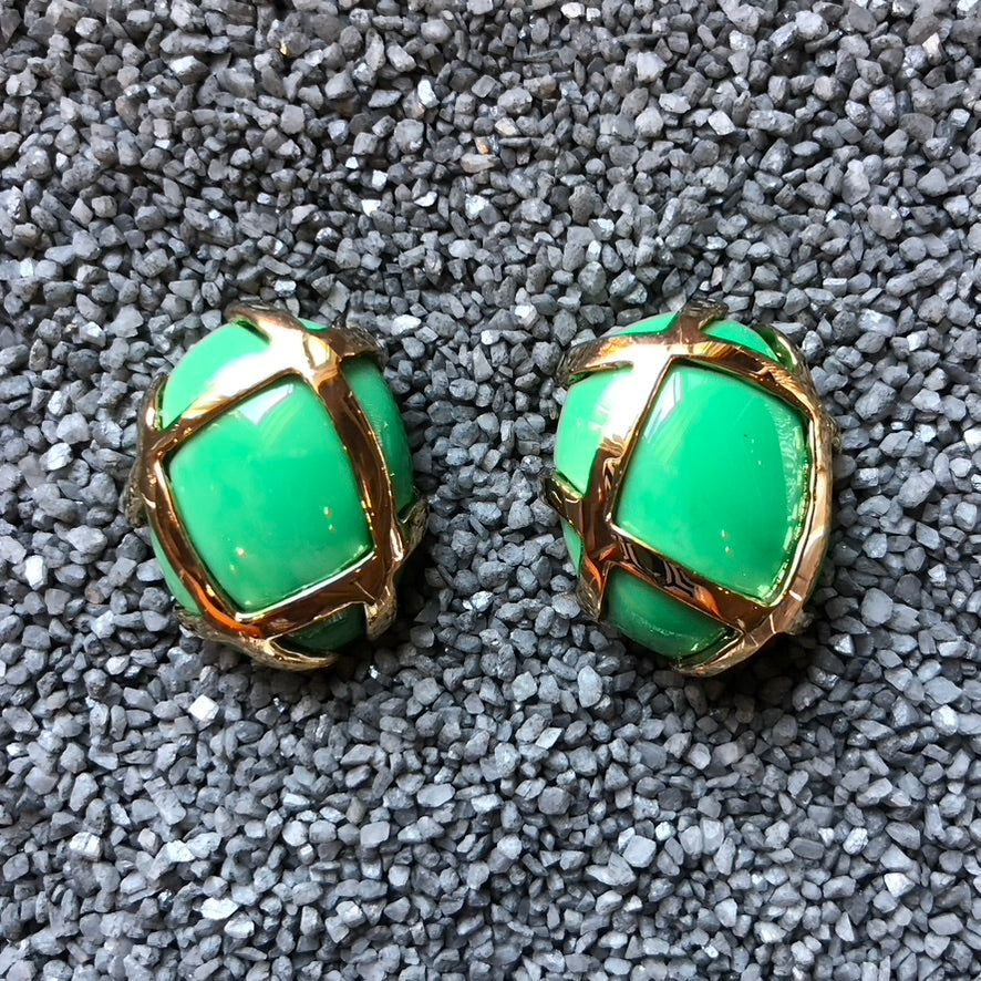 Oval Gold Straps in Colors