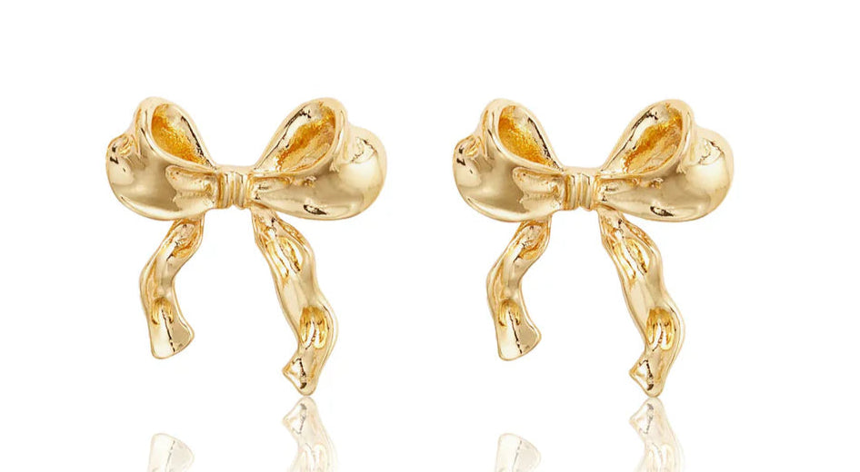 Gold Bow Pierced