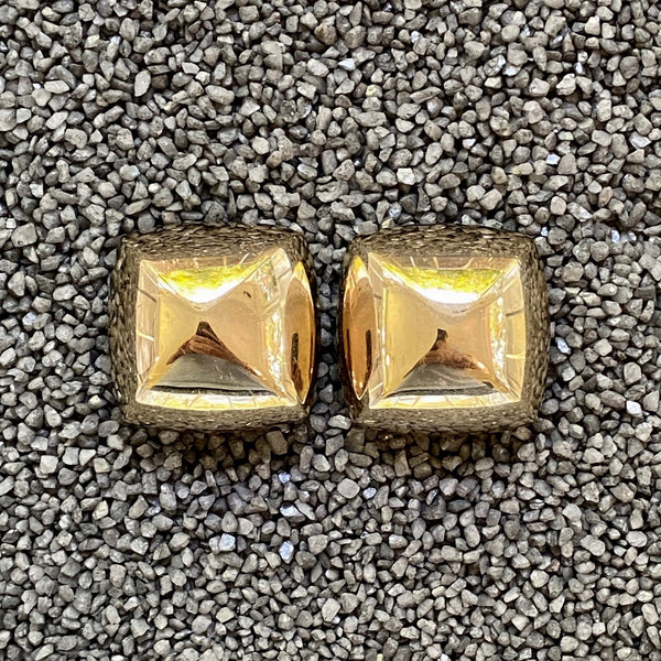 Gold Triangle Square Clip Earring