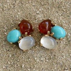 3 Stones Amber/Silver/Turquoise